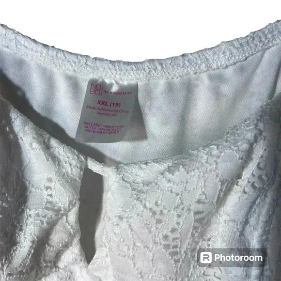 No Bounderises white juniors crop lace top size XXL (19) - Picture 6 of 6